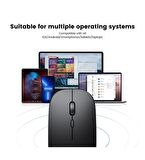 Bluetooth Şarjlı Mouse  2.4Ghz Kablosuz Mouse Sessiz Tıklama